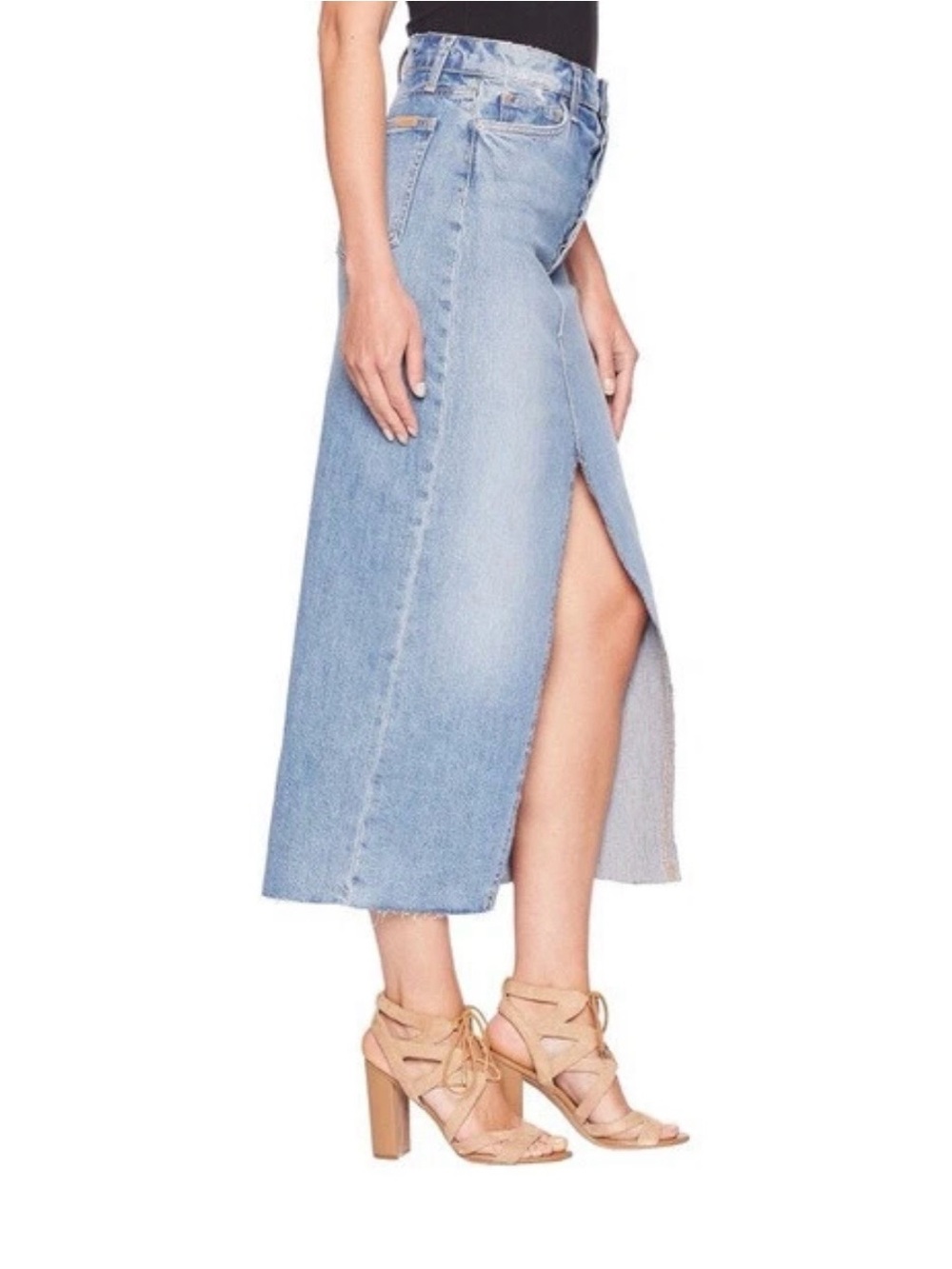 Joe’s alessa denim midi skirt